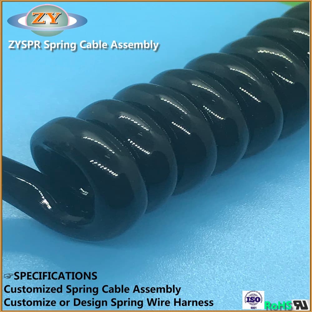 coiled industrial cable assembly Dongguan Yuefu Electronic